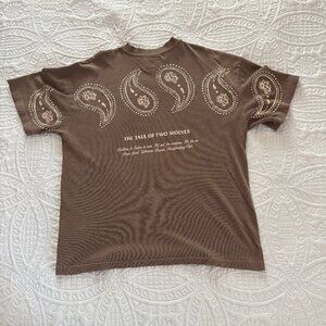 DARC SPORT UNISEX Paisley Premium Vintage Oversized Tee Mojave Brown mens MEDIUM